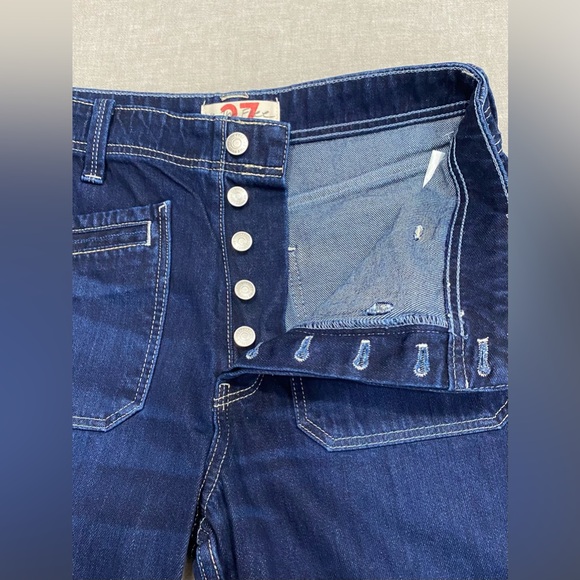 We The Free, Women's Wide Leg Pants, High Rise, Size 27 Dark Blue - Picture 11 of 14